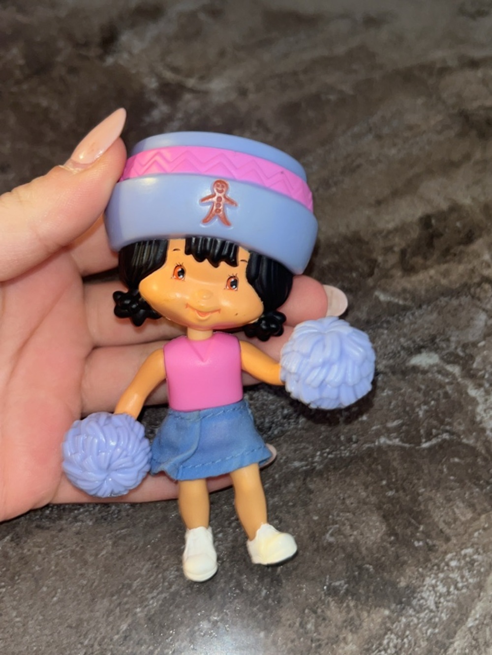 Pink-and-Lavender Cheerleader Doll with Pom-Poms